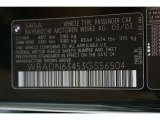 2003 BMW 5 Series 540i Sedan Info Tag