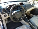 2011 Ford Fiesta S Sedan Light Stone/Charcoal Black Cloth Interior