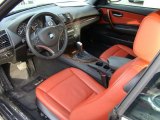 2008 BMW 1 Series 128i Convertible Coral Red Interior
