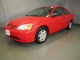 2002 Rally Red Honda Civic DX Coupe #40571129