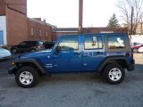 2010 Deep Water Blue Pearl Jeep Wrangler Unlimited Sport 4x4 #40570845