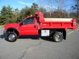 Red Ford F550 Super Duty in 2000