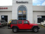 2010 Flame Red Jeep Wrangler Unlimited Rubicon 4x4 #40570883