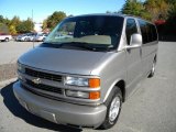 2002 Light Pewter Metallic Chevrolet Express 1500 LT Passenger Van #40571475