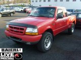 1999 Bright Red Ford Ranger Sport Extended Cab 4x4 #40710613