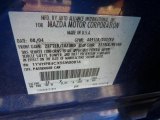 2005 MAZDA6 Color Code for Lapis Blue Metallic - Color Code: 25
