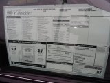 2011 Cadillac STS V6 Luxury Window Sticker
