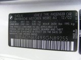 2003 BMW 5 Series 540i Sedan Info Tag