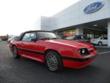 1986 Bright Red Ford Mustang GT Convertible #40879256