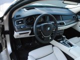 2010 BMW 5 Series 550i Gran Turismo Ivory White/Black Nappa Leather Interior