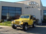 2000 Solar Yellow Jeep Wrangler Sport 4x4 #40879490