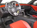 2010 Chevrolet Camaro SS/RS Coupe Black/Inferno Orange Interior