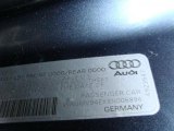 2008 Audi A8 L 4.2 quattro Info Tag