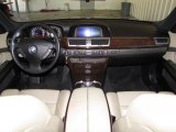 2004 BMW 7 Series 745i Sedan Black/Creme Beige Interior