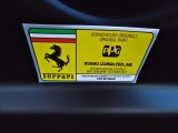 2005 F430 Color Code for Rosso Corsa (Red) - Color Code: 322