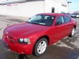 2008 Inferno Red Crystal Pearl Dodge Charger SE #4088206