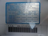 2001 Hyundai Tiburon  Info Tag