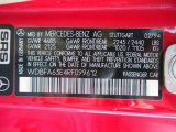 1994 Mercedes-Benz SL 320 Roadster Info Tag