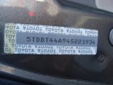 2004 Toyota Sequoia Limited 4x4 Info Tag