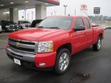 2009 Victory Red Chevrolet Silverado 1500 LT Extended Cab #41300930