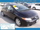 2007 Nighthawk Black Pearl Honda Civic LX Coupe #41404072