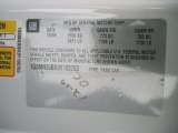 2009 Saturn Sky Roadster Info Tag