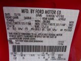 2011 F350 Super Duty Color Code for Vermillion Red - Color Code: F1