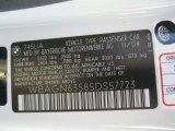 2005 BMW 7 Series 745Li Sedan Info Tag