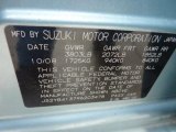 2009 Suzuki SX4 Crossover Touring AWD Info Tag