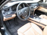 2010 BMW 7 Series 760Li Sedan Saddle/Black Nappa Leather Interior