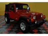 2006 Flame Red Jeep Wrangler Rubicon 4x4 #41534456