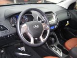 2011 Hyundai Tucson Limited AWD Black/Saddle Interior