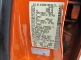 2003 Xterra Color Code for Atomic Orange - Color Code: A16