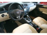 2011 Volkswagen Jetta SE Sedan Cornsilk Beige Interior