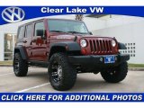 2007 Red Rock Crystal Pearl Jeep Wrangler Unlimited Rubicon 4x4 #41701314