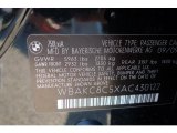 2010 BMW 7 Series 750Li xDrive Sedan Info Tag