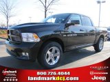 2011 Brilliant Black Crystal Pearl Dodge Ram 1500 Sport Crew Cab #41743202