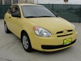 2008 Mellow Yellow Hyundai Accent GS Coupe #41743273