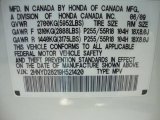 2009 Acura MDX  Info Tag