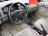 2002 Honda Civic LX Sedan Beige Interior