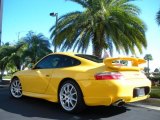 Speed Yellow Porsche 911 in 2001