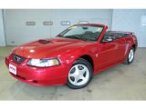 2001 Laser Red Metallic Ford Mustang V6 Convertible #41790817