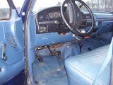 1994 Ford F350 XL Regular Cab 4x4 Chassis Blue Interior