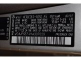1997 Mercedes-Benz E 320 Sedan Info Tag