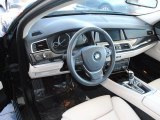 2010 BMW 5 Series 550i Gran Turismo Ivory White/Black Nappa Leather Interior