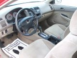 2001 Honda Civic LX Coupe Beige Interior