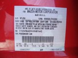 2004 MAZDA6 Color Code for Volcanic Red - Color Code: A4