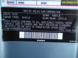 2007 Volvo C70 T5 Convertible Info Tag