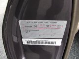 1998 Kia Sportage  Info Tag