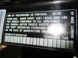 2008 Volkswagen Eos Lux Info Tag